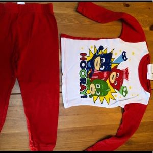 Pj Masks red and white Pajamas 5t